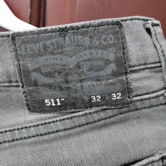 Levi's 511 dark gray jeans size 32x32 - Picture 3 of 5